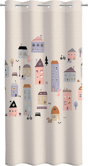 Saint Clair Kids Grommet Top Curtain Puppy Pink 160x240cm