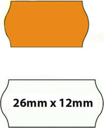 1000 Selbstklebende Etikettenrollen für Etikettendrucker Phosphoreszierendes Orange 26x12mm 1Stück