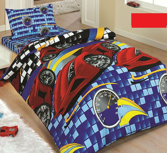 Mc Decor Подредба Детско покривало Единично с калъфка за възглавница Cars Многоцветен 160x240cm