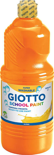 Giotto School Paint Tempera Paints Orange in Bottle 1000ml 1pcs