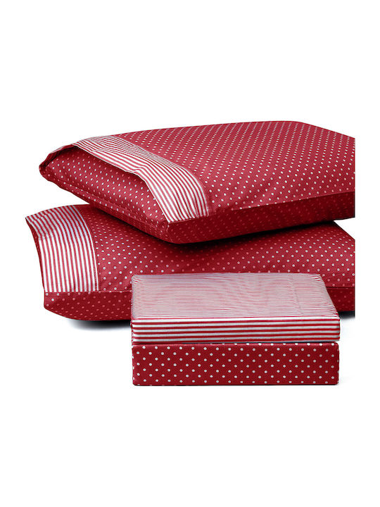 Beauty Home Set cuvertură de pat Simplă cu față de pernă 160x240 1680 Roșu