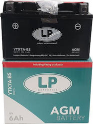 LP Batteries Baterie Motocicleta YTX7A-BS cu Capacitatea 6Ah