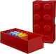 LEGO Παιδικό Κουτί Αποθήκευσης από Πλαστικό 8-Stud Κόκκινο 10x20x7.5cm