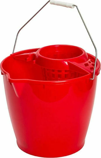 Labico Mop Bucket with Squeezer Plastic Capacity 13lt Red