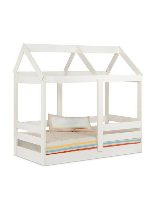 Παιδικό Κρεβάτι Τύπου Montessori Μονό για Στρώμα 100x200cm Λευκό Joy