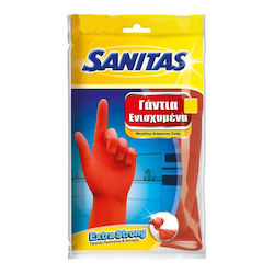 Sanitas Ζεύγος Γαντιών Καθαριότητας Extra Strong Πλαστικά Medium Πορτοκαλί Sanitas Ζεύγος Γαντιών Καθαριότητας Extra Strong Πλαστικά Medium Πορτοκαλί