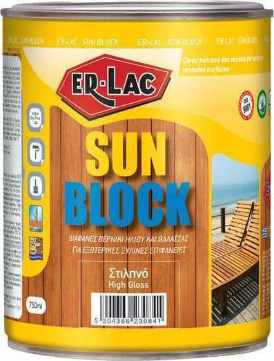 ER-LAC Sun Block Farblos Satin,σατεν 750ml
