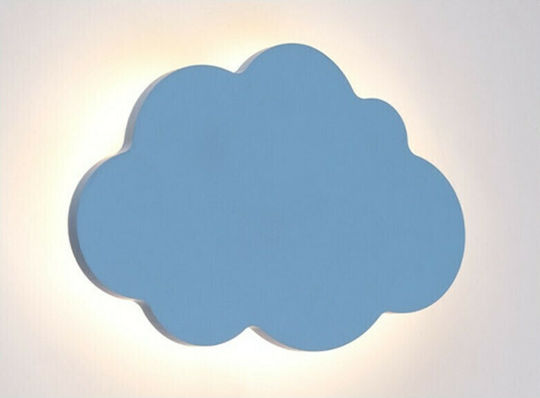 Aca Kinder Wandleuchte LED Hölzernes Wölkchen Blue