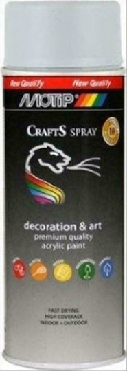 Motip Dupli Σπρέι Βαφής Crafts Ακρυλικό με Γυαλιστερό Εφέ Pure White RAL 9010 400ml