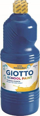 Giotto School Paint Tempera Colour Paint Bottle 1000ml Blue