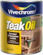 Vivechrom Teak Oil Νερού Άχρωμο Ματ 750ml