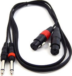 Bridge Cable 2 x XLR male - 2 x 6.3mm male 1.5m TPC-023