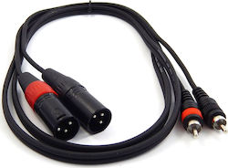 Cable 2x XLR male - 2x RCA male 1,5m (TPC-020)