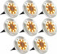 vidaXL Set of 8 Stake Solar Lights Warm White with Photocell IP44