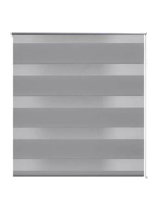 vidaXL Roller Blind Zebra Double Gray Type "P"70xH120cm 240195