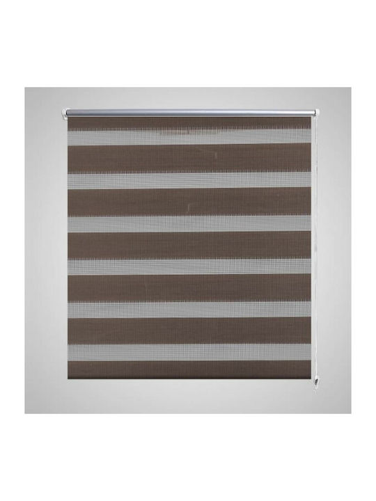 vidaXL Roller Blind Zebra Double Brown Type "P"140xH175cm 240225