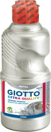 Giotto Extra Quality Темперни бои Silver Метален в Бутилка 250мл 1бр