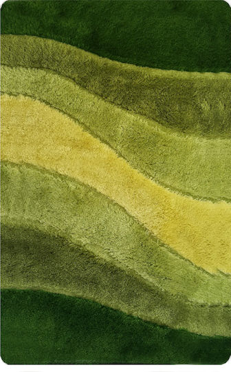 Meusch Badematte Synthetisch,Polyester/Cotton/Leather Rechteckig Ocean Green 60x100cm