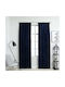 vidaXL Set Window Curtains with Pencil Pleat Dark Blue 140x175cm