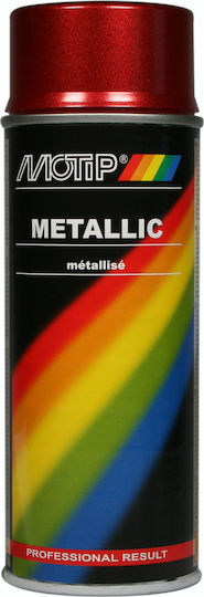 Motip Dupli Σπρέι Βαφής Metallic Ακρυλικό με Μεταλλικό Εφέ Κόκκινο 400ml