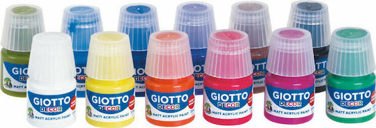 Giotto Decor Acrylic Acrylic Paint Set in Multicolour color Multicolor 25ml 12pcs
