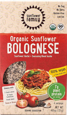 Sunflower Family Organic Minced Sunflower Seed with Bolognese Flavor 131gr