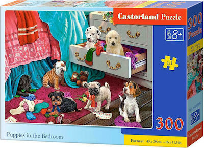 Puzzle pentru Copii Puppies In The Bedroom pentru 8++ Ani 300buc Castorland