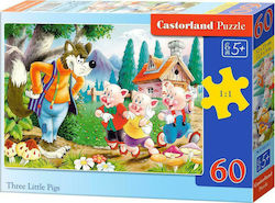 Kids Puzzle Three Little Pigs for 5++ Years 60pcs Castorland