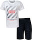 Nek Kids Wear Kids Set with Shorts Summer 2pcs White