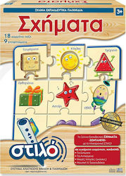 Wooden Kids Puzzle Σχήματα for 3++ Years 27pcs Hellenic Ideas