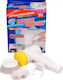 Magic Brush 5 σε 1 Kunststoff Drehbar Reinigungsbürsten mit Handgriff für Allgemeine Verwendung Weiß 1Stück