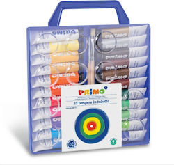 Primo Tempera Colour Paint Tube 12ml Multicolour 22pcs