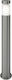 vidaXL Outdoor Floor Lamp Small Post 60W IP44 for E27 Socket Silver