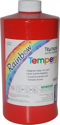 Rainbow Tempera Colour Paint Bottle 1000ml Red