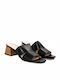 Wonders Leather Women's Sandals Black