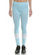 Seamless Training Women's Long Leggings High Waist Blue