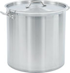 vidaXL Stainless Steel Marmite Capacity 98lt with Diameter 50cm and Height 50cm.