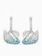 Swarovski Iconic Swan Gradation Σκουλαρίκια Κρεμαστά με Πέτρες Μπλε