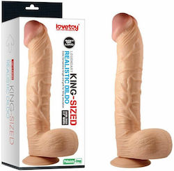 Lovetoy Dildo realist cu Testicule și Ventuză Flesh 30.5cm