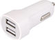 Lime Lime Handy-Autoladegerät 40W 3.1A Schnellladen mit 2xUSB Anschlüssen inklusive Kabel Typ-C Weiß Farbe