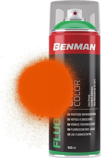 Benman Спрей Боядисване Fluorescent Lacquer Червено/оранжево Флуоресцентен 400мл