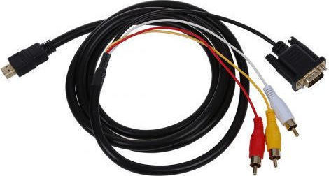 Cable HDMI male - VGA male 1.8m Μαύρο