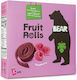 Bear 5 Γλειφιτζούρια Fruit Rolls με Γεύση Raspberry Χωρίς Προσθήκη Ζάχαρης 100gr