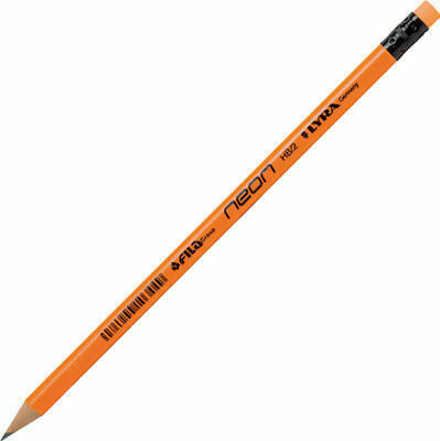 Lyra Neon Pencil HB with Eraser Orange