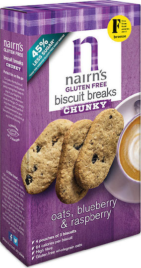 nairn's Μπισκότα Βρώμης με Κομματάκια Blueberry & Raspberry 160gr