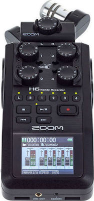 Zoom H6 Multichannel Battery Powered Portable Audio Digital Recorder Phantom Power with Memory Card and USB Power Supply for 20 Hours Recording