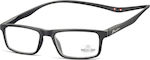 Montana Eyewear MR59 Reading Glasses +3.00 with Magnet Black MR59