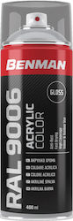 Benman Σπρέι Βαφής Acrylic White Aluminium RAL 9006 400ml