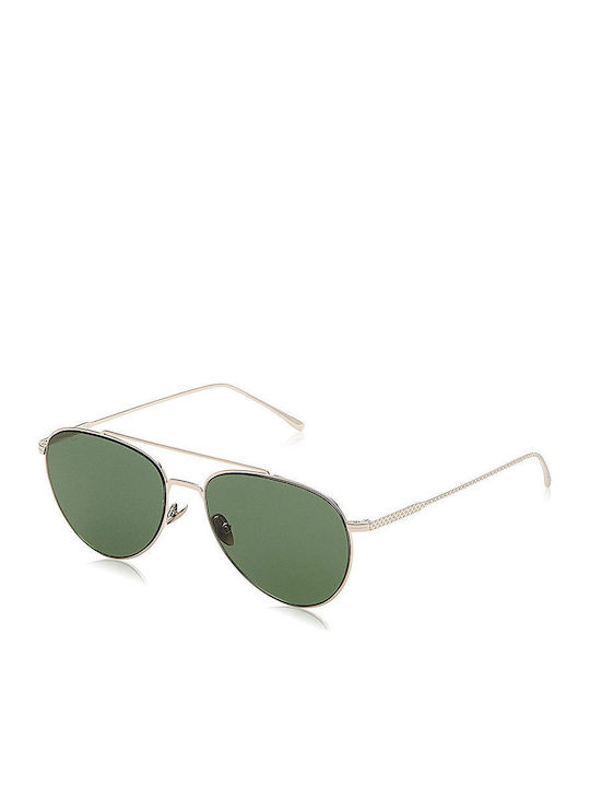 Lacoste Unisex Sunglasses with Gold Metal Frame and Green Lens L195SPC-714