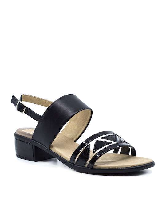 Plexy Sandal Leder Sandalen Anatomisch Schwarz